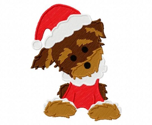 Yorkie Santa Puppy Fill