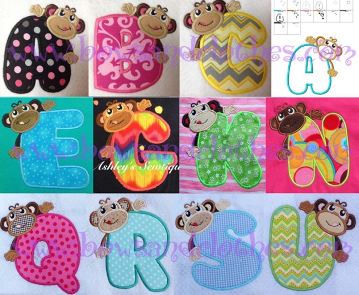 3h. Monkey Letters- 4x4, 5x7, & 6x10 - Image 3