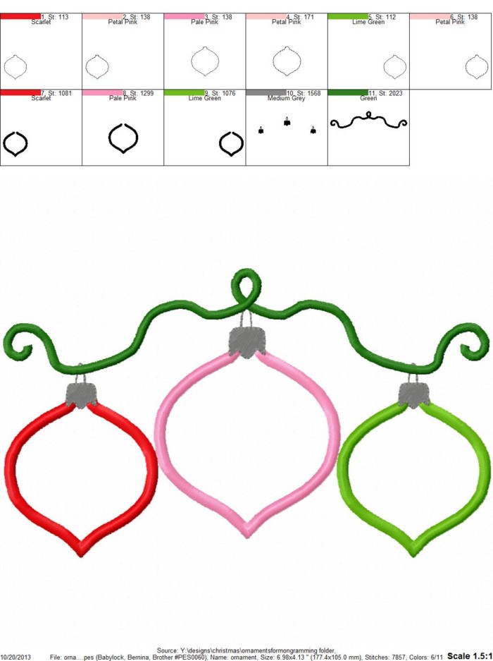 3 Christmas Ornaments Monogram - Image 2