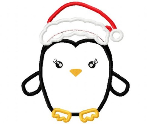 Penguin in Santa Hat