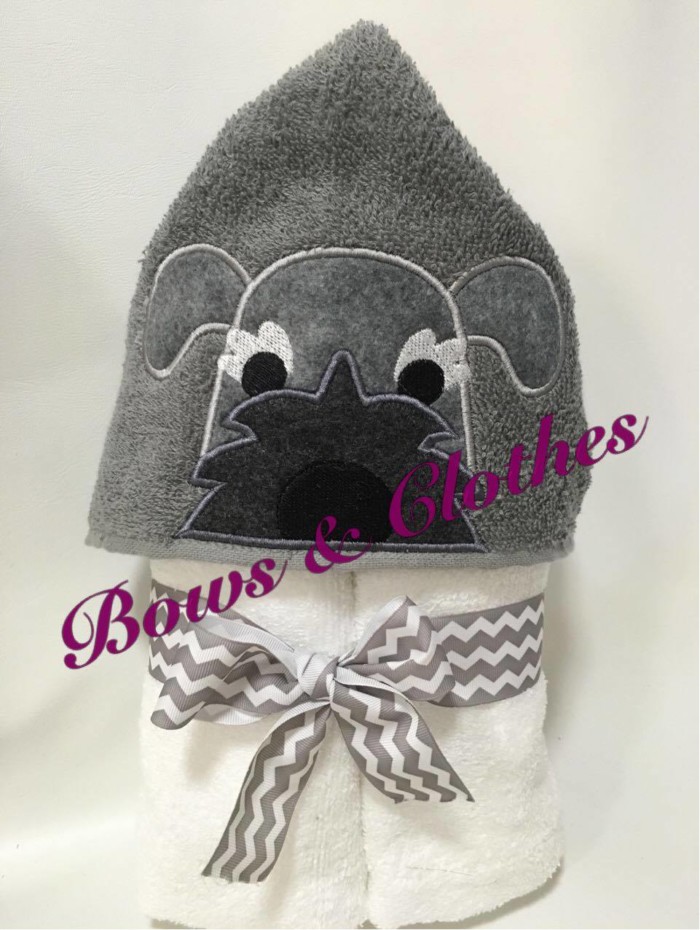 Schnauzer Hooded Towel