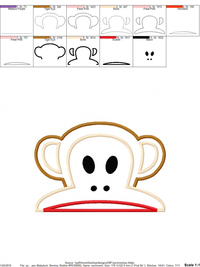 Sock Monkey Peeker Hooded Towel - Image 2
