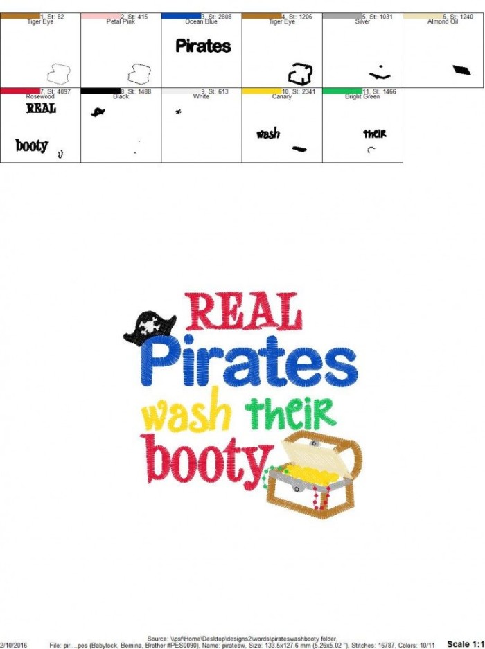 Pirate Booty Applique - Image 2