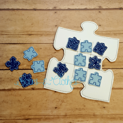 Autism Puzzle Tic Tac Toe and Pieces
