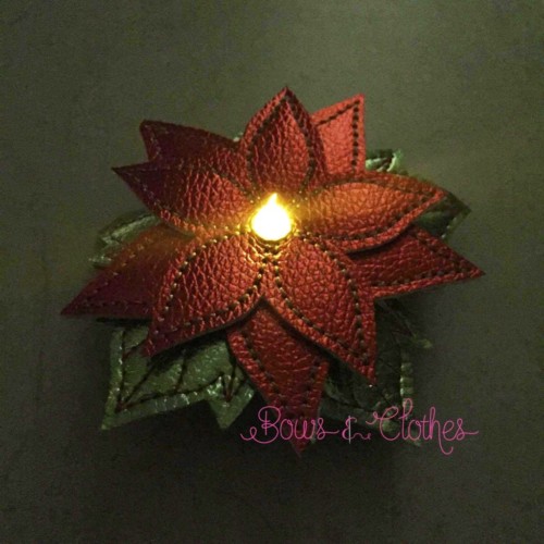 Poinsettia Tea Light Feltie
