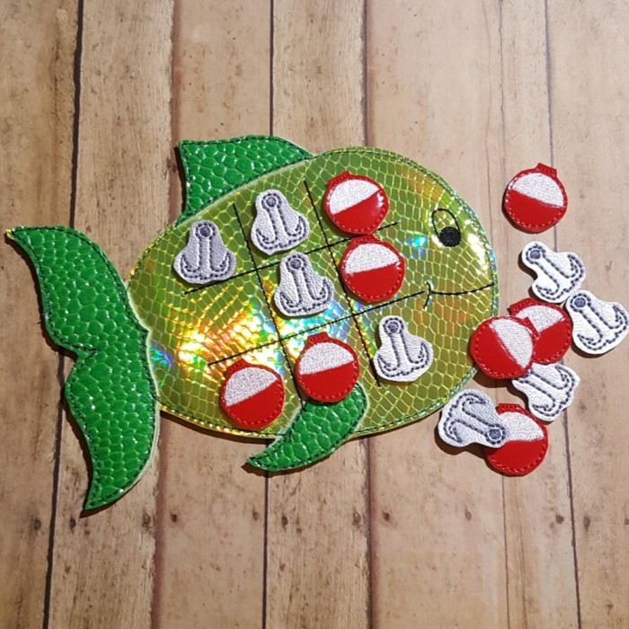Fishing Tic Tac Toe and Pieces