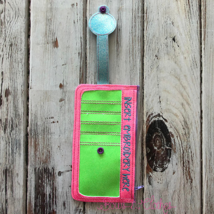Zipper Credit Card Wallet With Tab-Blank - Image 4