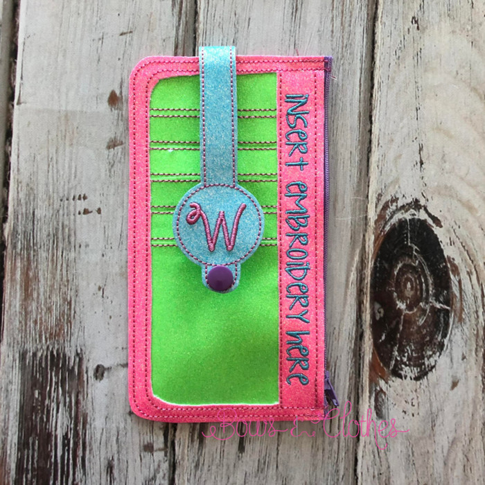 Zipper Credit Card Wallet With Tab-Blank