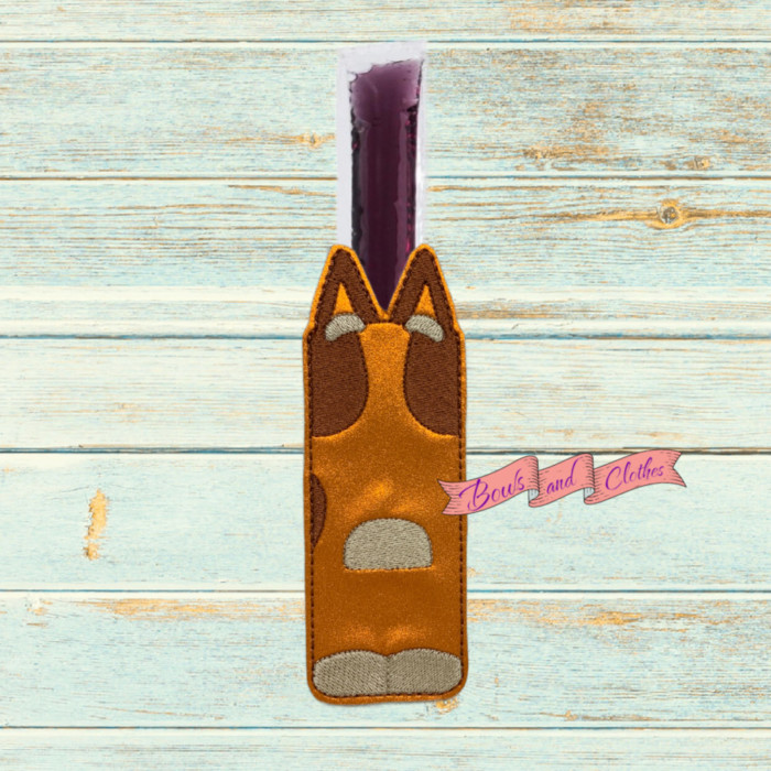 Orange Aussie Dog Body Freezey Pop Holder