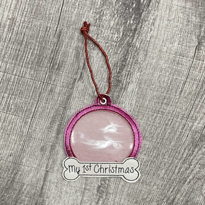 My 1st Christmas Dog Picture Ornament